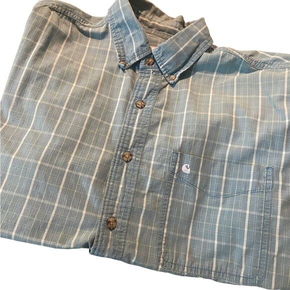 Carhartt size large short sleeved button down like new great deal - Picture 1 of 1